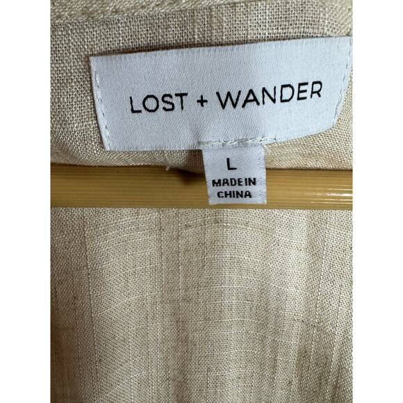 Lost + Wander Square Neck Milk Maid Puff Sleeve Maxi Dress Cottage Boho Cream L - Picture 9 of 10